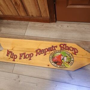 Margaritaville Flip Flop Repair Shop Wall Art - Yellow and Red